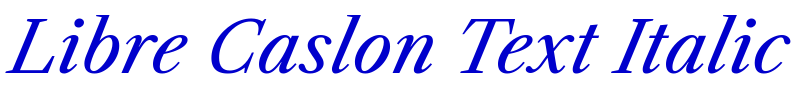 Libre Caslon Text Italic Schriftart